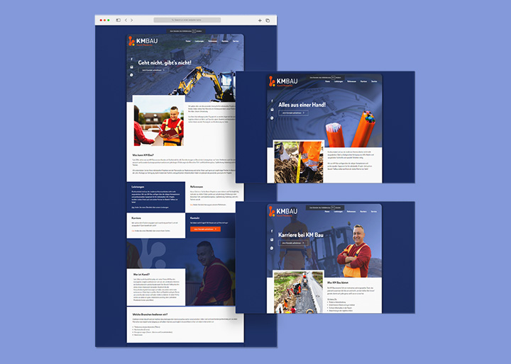 KMbau Website Mockup